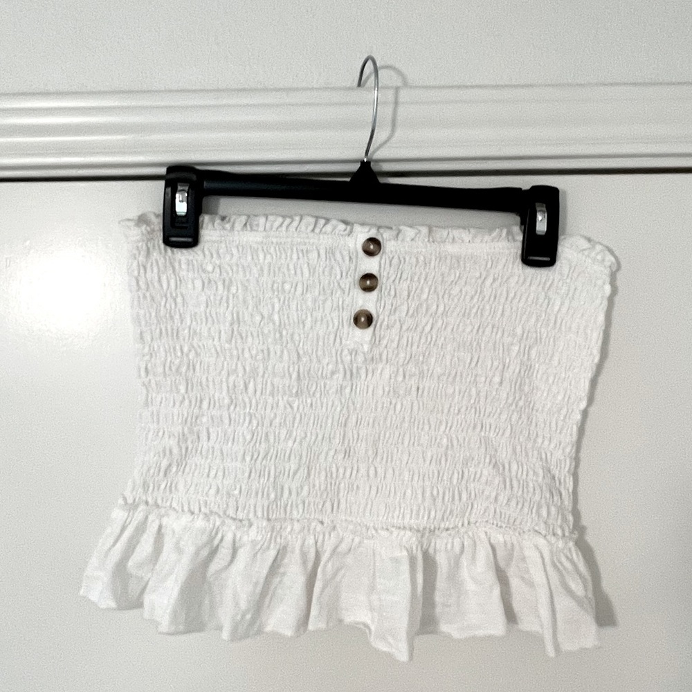 Free People White Strapless Tube Top